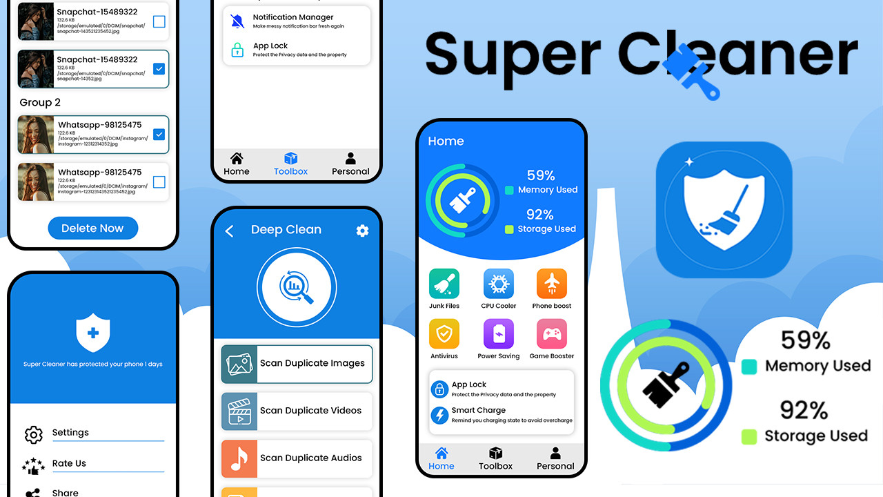 Super Cleaner - Junk Removal - Storage Cleaner - Phone Master - Cleaner Antivirus - Phone Manager Super Cleaner - Junk Removal - Storage Cleaner - Phone Master - Cleaner Antivirus - Phone Manager